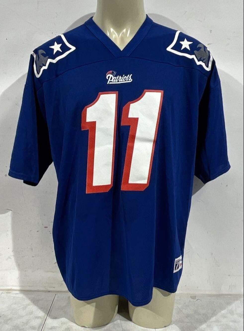 Vintage Logo 7 New England Patriots Drew Bledsoe 11 Jersey XXL